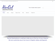 Tablet Screenshot of norcaldestinations.com